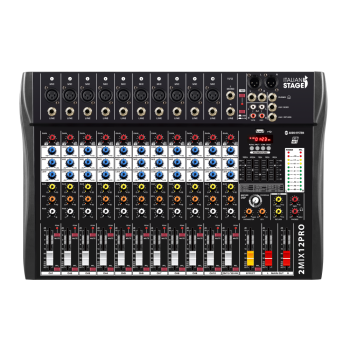 Audio-Mixer mit Player, Recorder und Effekten ITALIAN STAGE 2MIX12 PRO